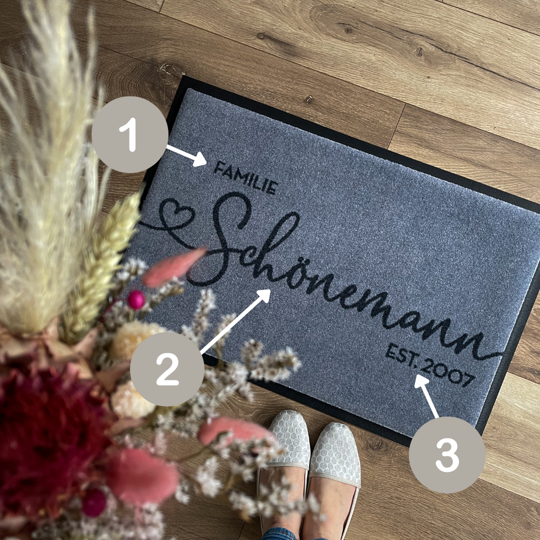 Personalisierte Fußmatte Anna