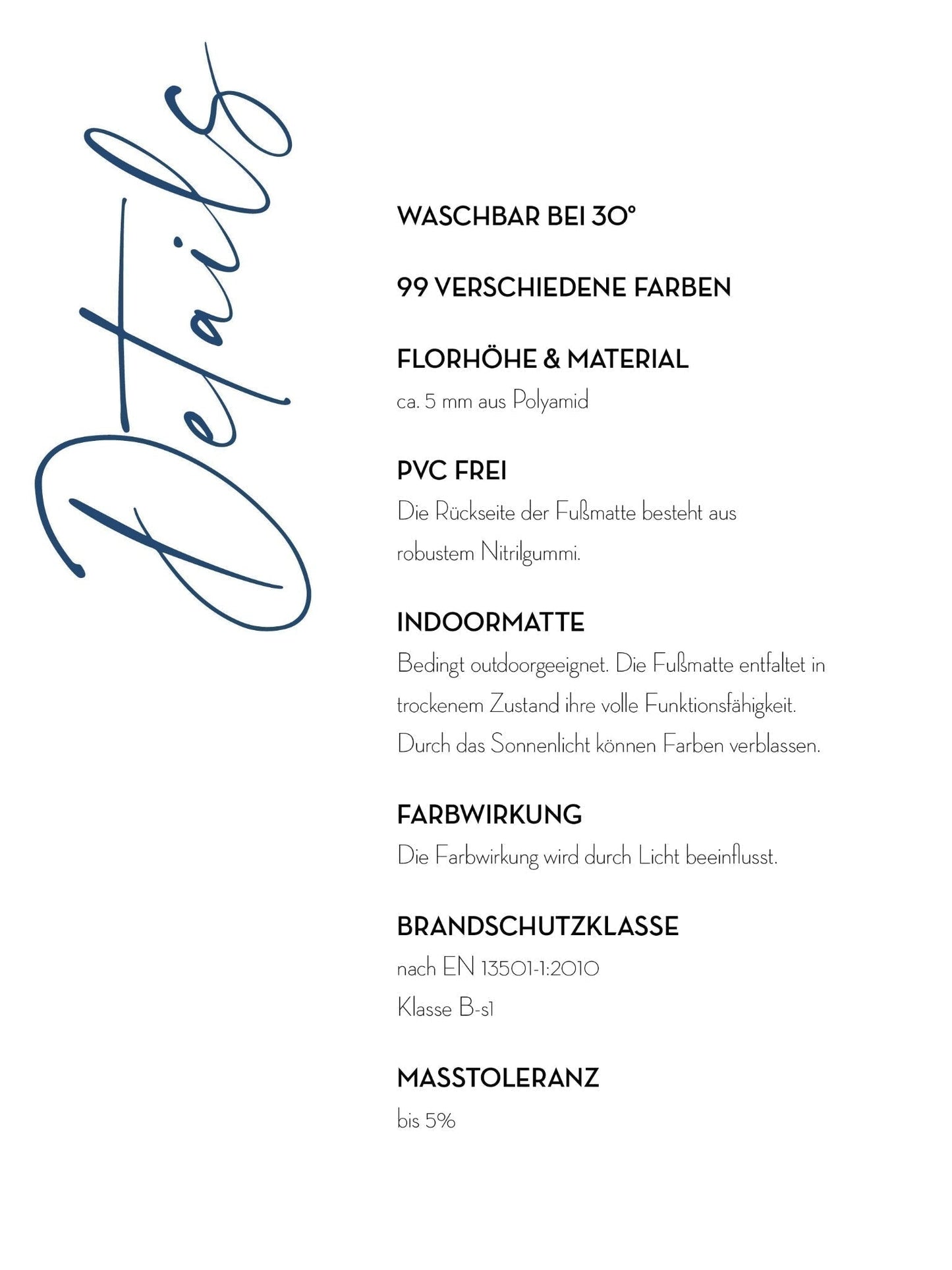 Details der Fußmatten