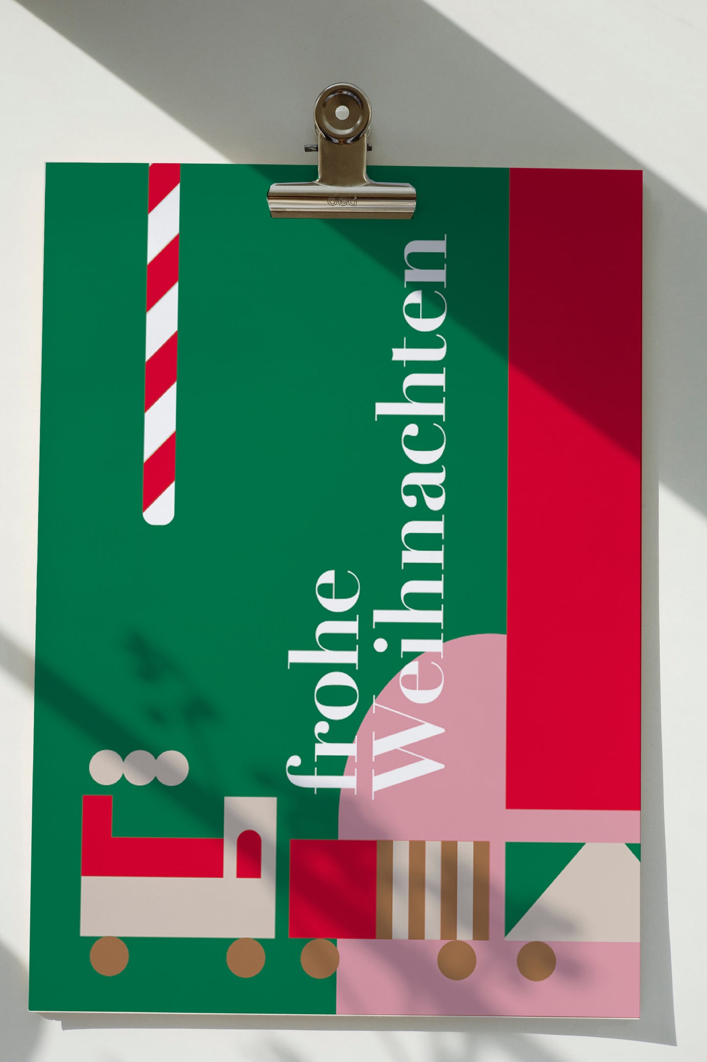 Besondere Weihnachtskarte Eisenbahn