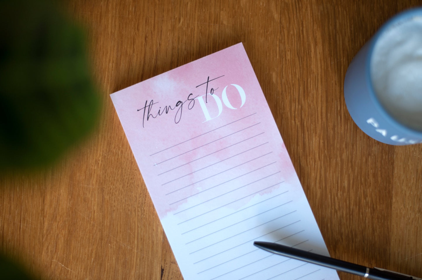 To-Do Liste Notizblock rosa Aquarell