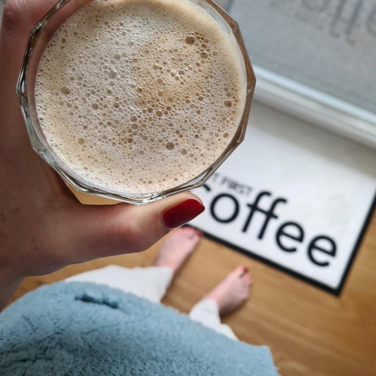 Kaffee mit but first coffee Fußmatte