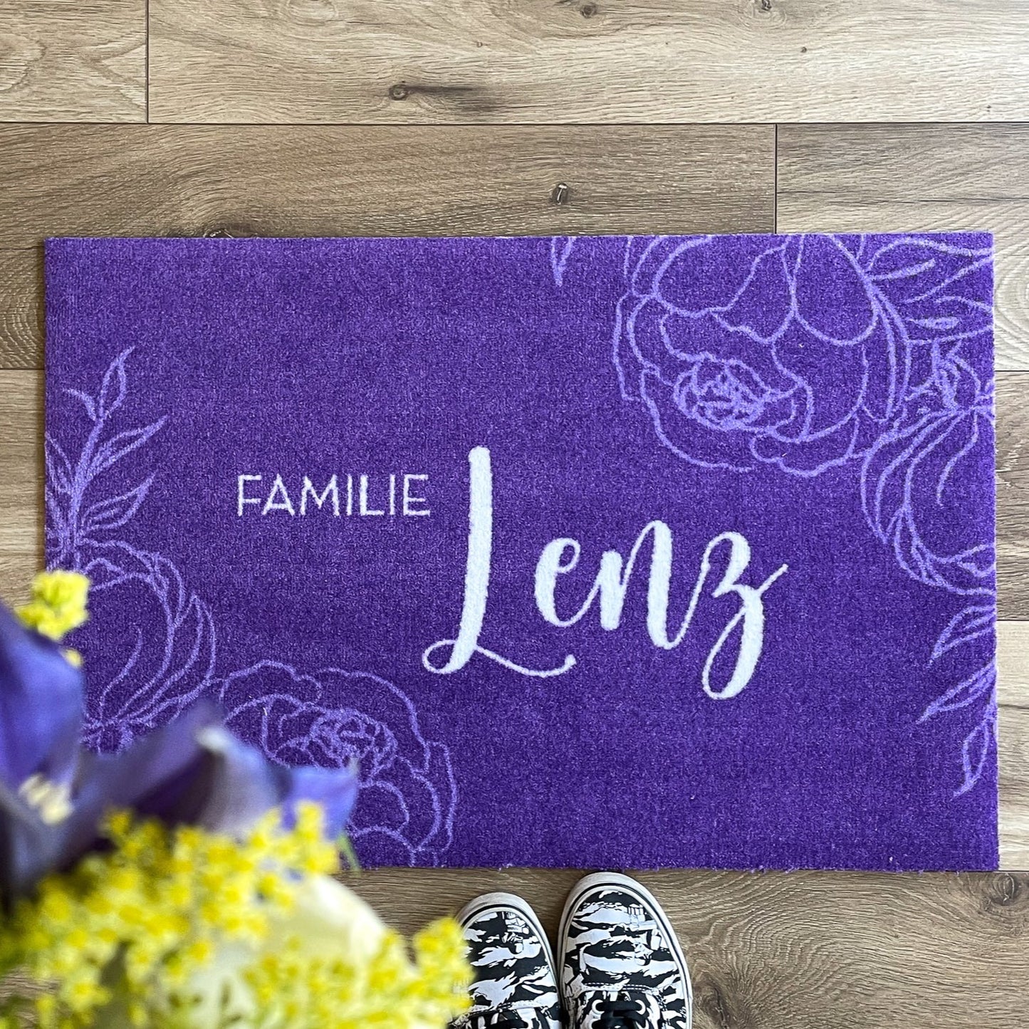 Fußmatte Blumen Personalisiert