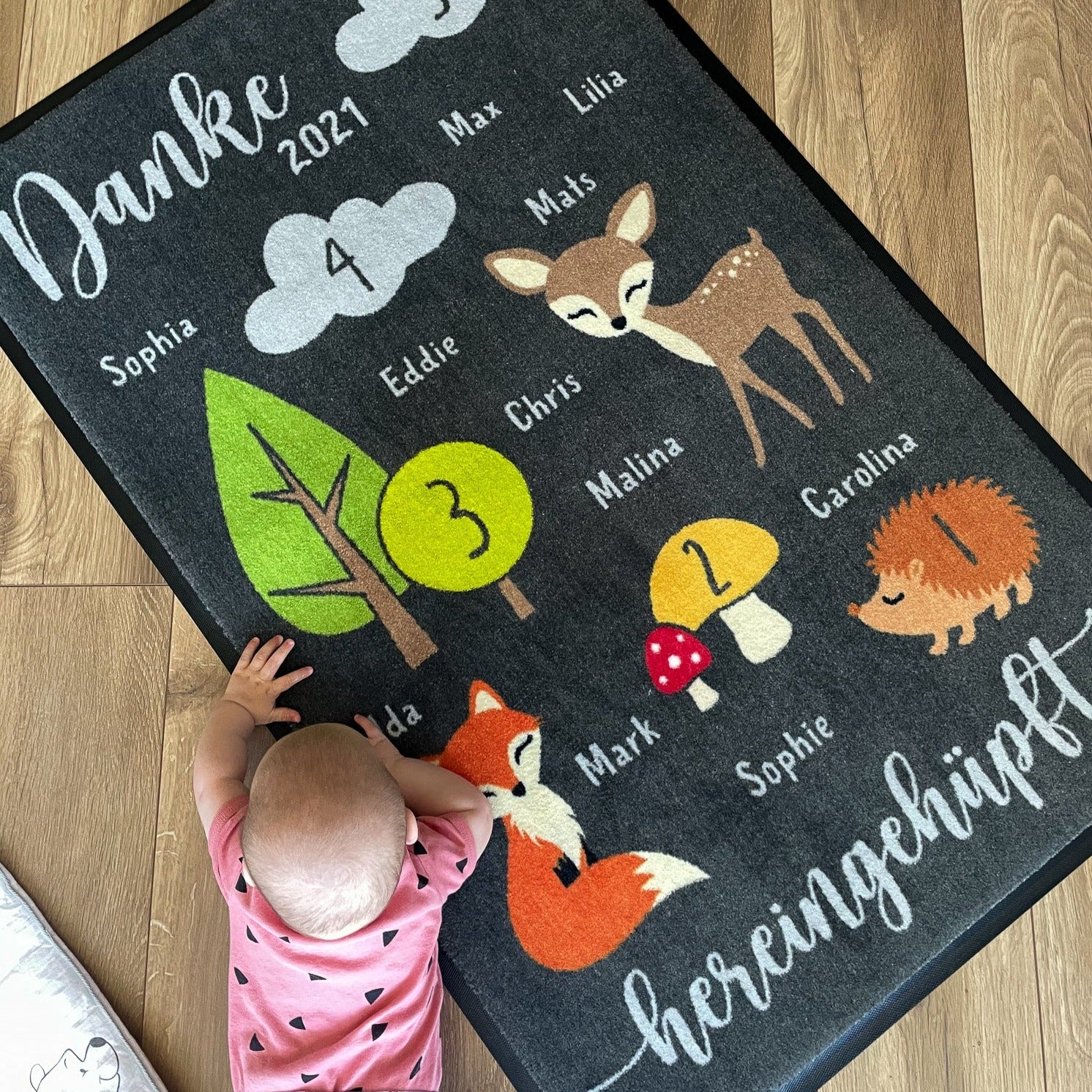 Abschiedsgeschenk Kindergarten Fußmatte Waldtiere