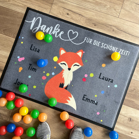 Kita-Abschiedsmatte Tierisch bunte Kleckse - KS Designliebe