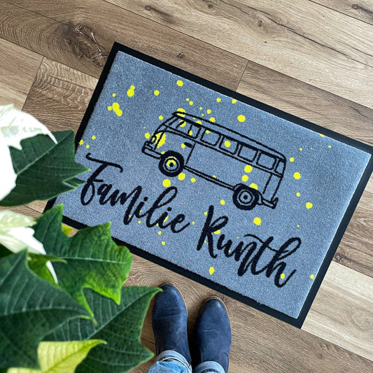 Personalisierte Fußmatte VW Bus