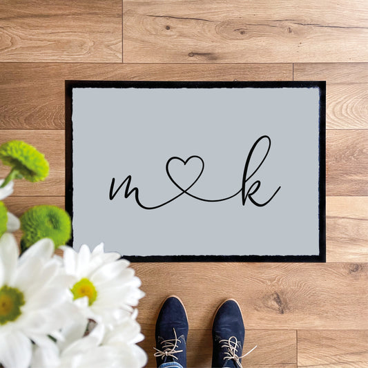 Personalisierte Fußmatte Hochzeit mit Herz - KS Designliebe