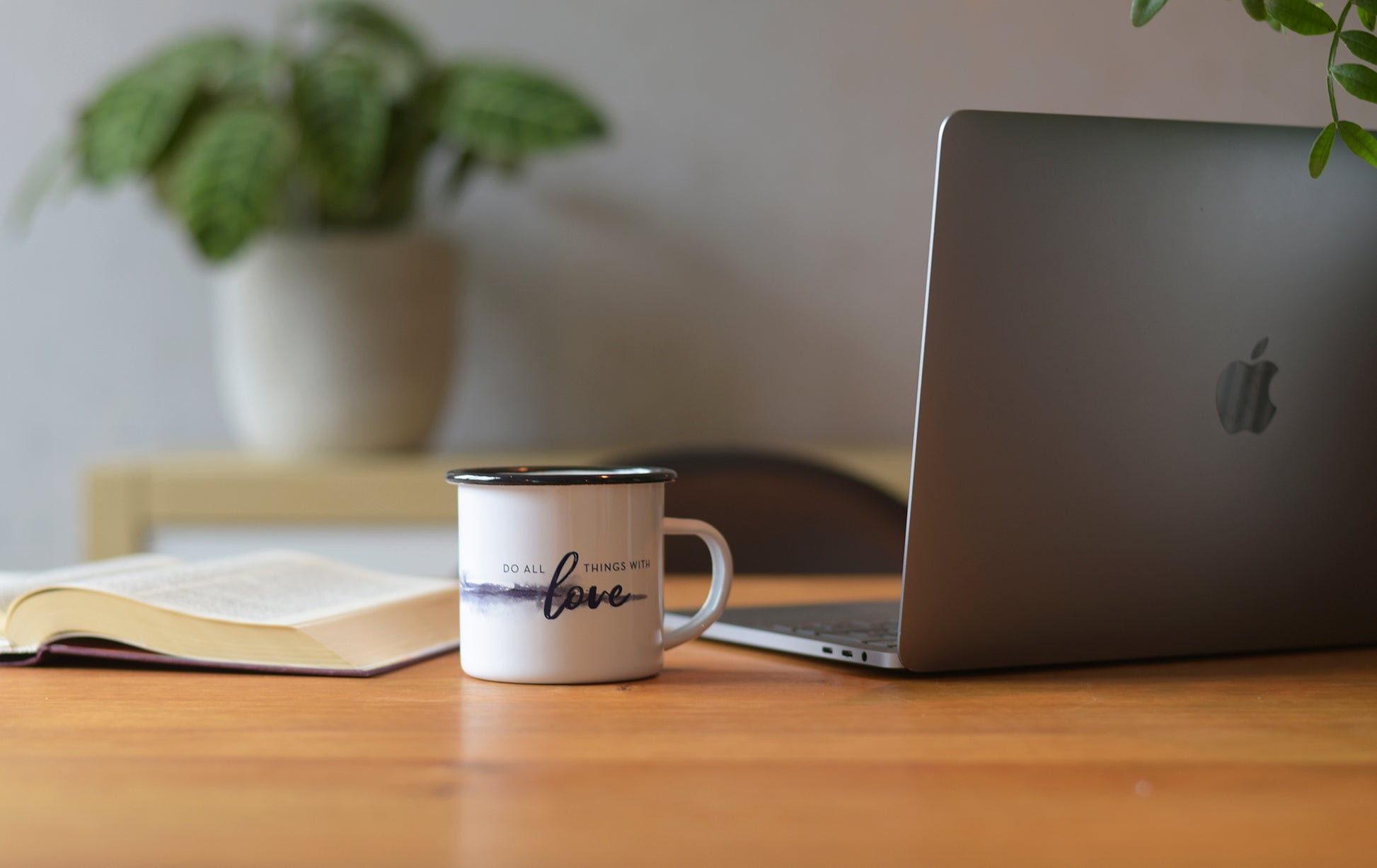 Emaille Tasse Liebe Homeoffice