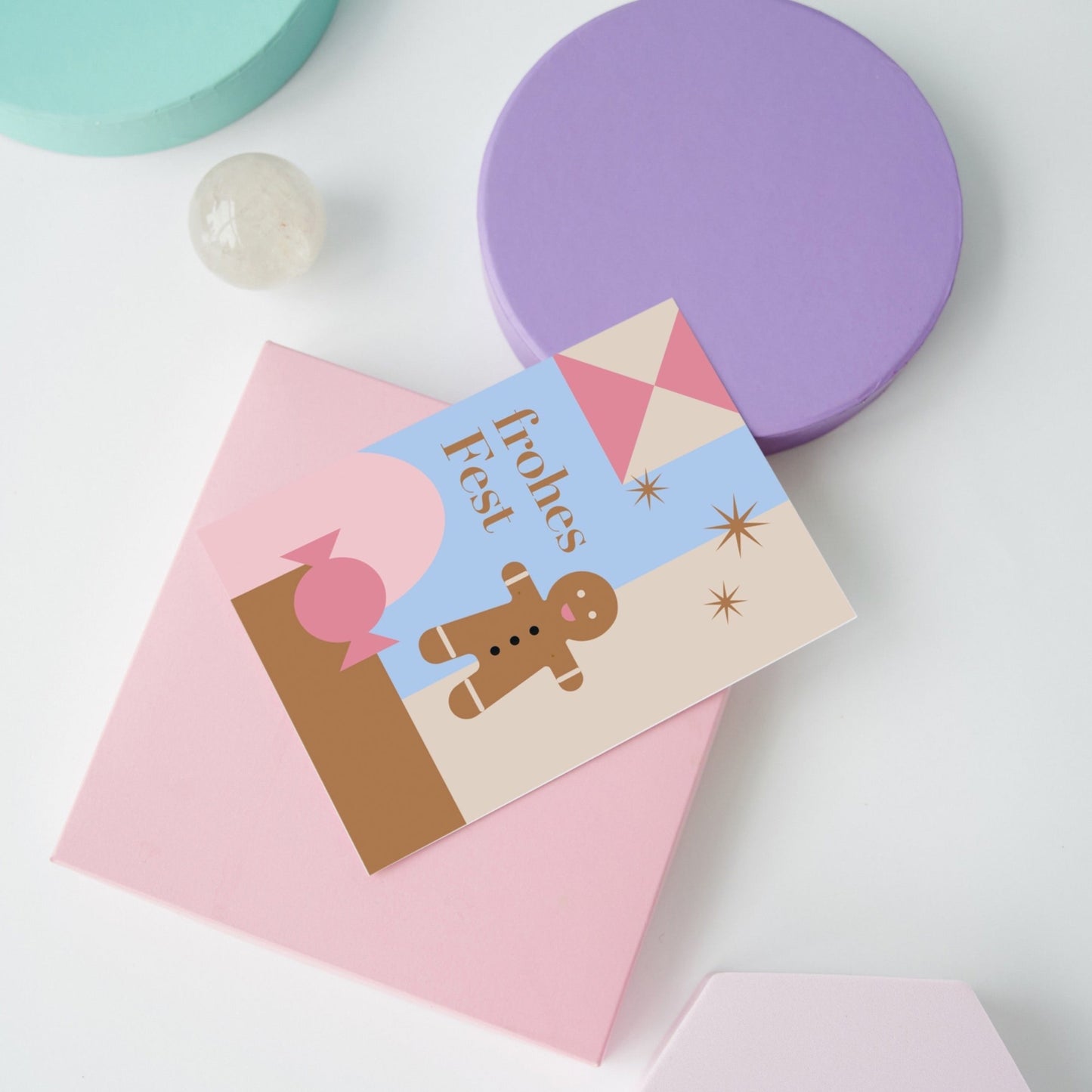 Weihnachtskarte Lebkuchenmann